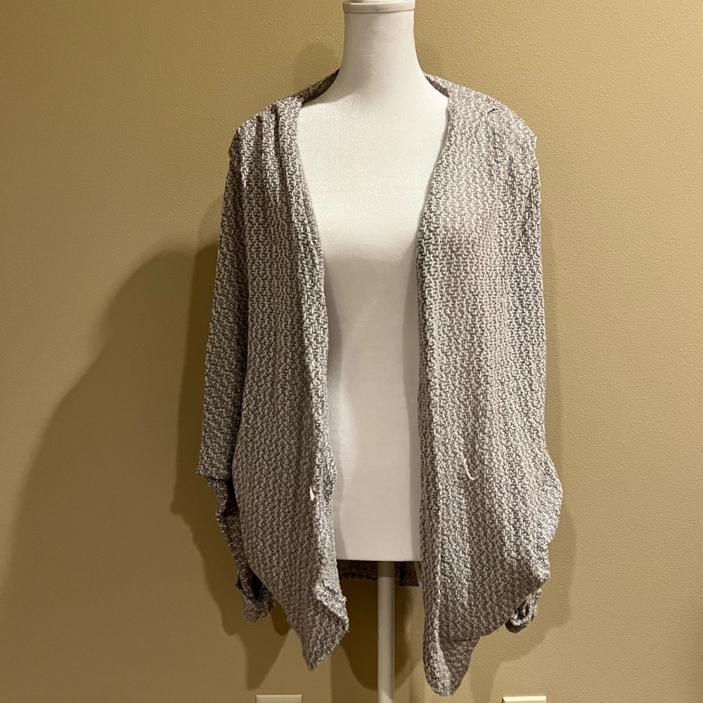 Grey Knit Cocoon Cardigan Size One Size